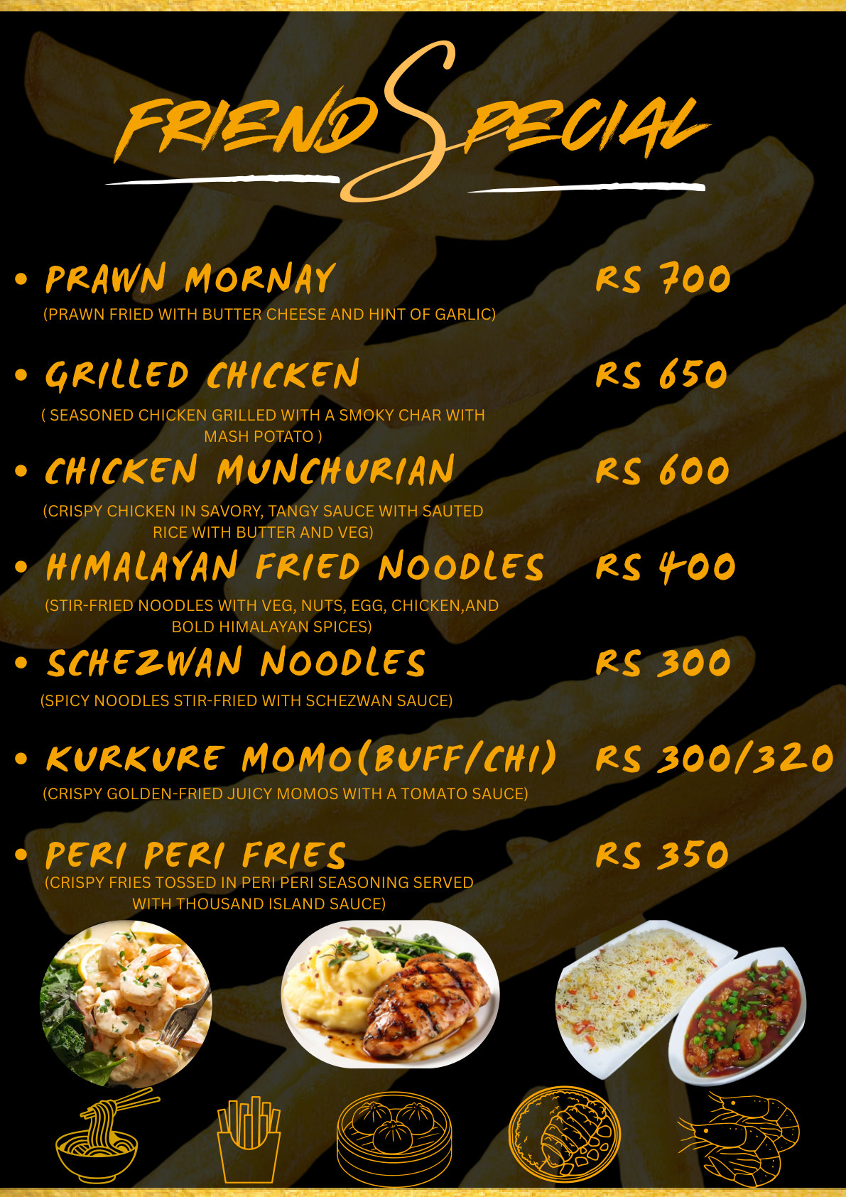 Friends Cafe menu page 8
