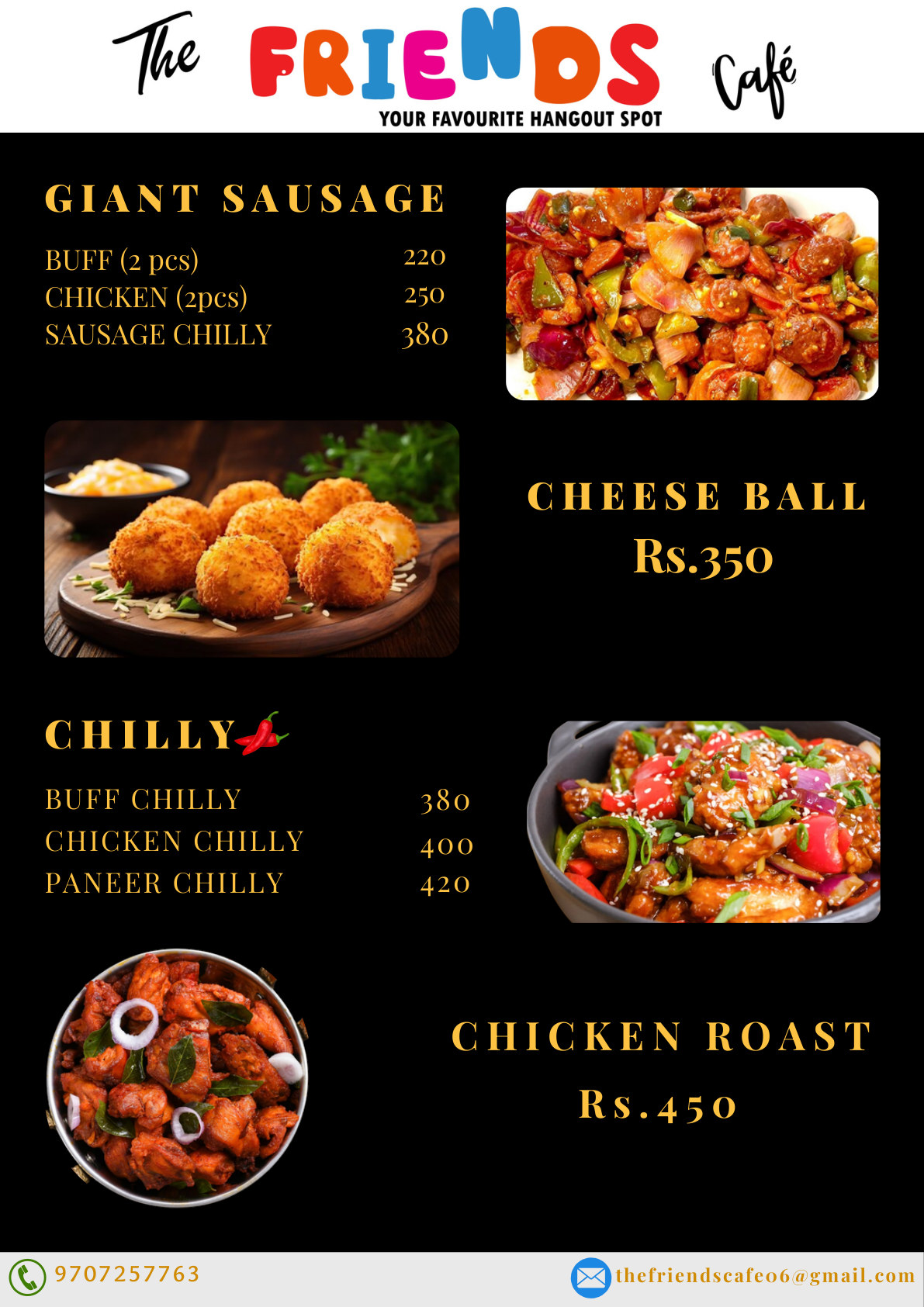 Friends Cafe menu page 11