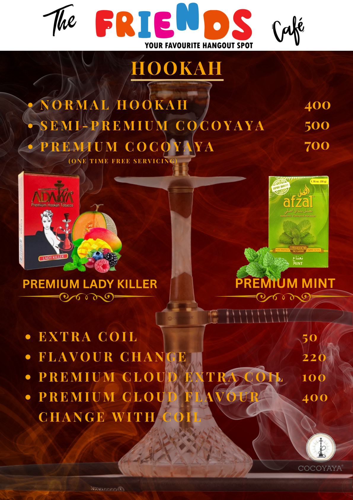 Friends Cafe menu page 13